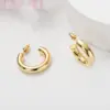 Shevalu Hoop Earrings for Women Cute 14K Real Gold Plated Copper Hoop With 925 Sterling Silver Post New Modern Jewelry For Women 1