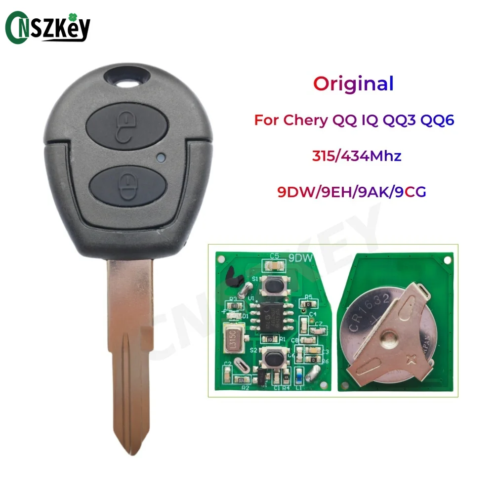 CNSZKEY 오리지널 원격 키, 체리 QQ IQ QQ3 QQ6 코윈 315, 434Mhz, 2 버튼, 9DW, 9AK, 9CG,  9EH, 9EU, 9CN, 9EQ, 9CJ - AliExpress