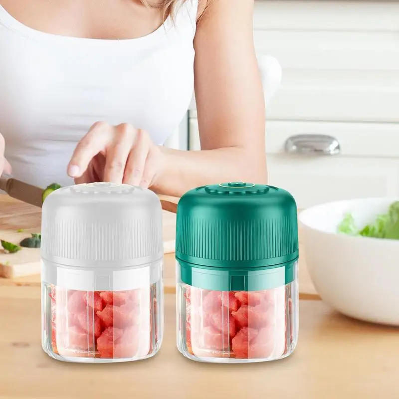 

Mini Electric Garlic Chopper Garlic Chopper Mincer Cordless Garlic Mincer Meat Processor Complementary Food Artifact For Salad