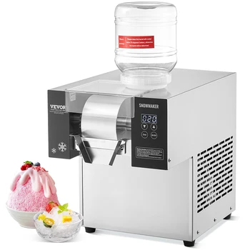 Succebuy Commercial Snowflake Ice Machine Stainless Steel Air Cooling System&Rapid Heat Dissipation for Bakery Cafe 1