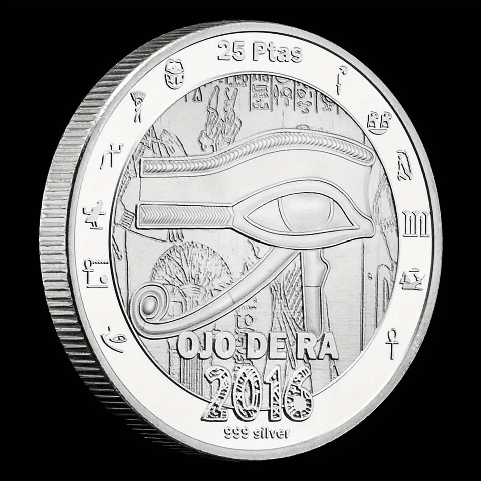 이집트 신화 호루스의 눈 기념품, 은빛 도금 소장용 동전 수집, 창의적인 예술 선물, 기념 주화 - AliExpress