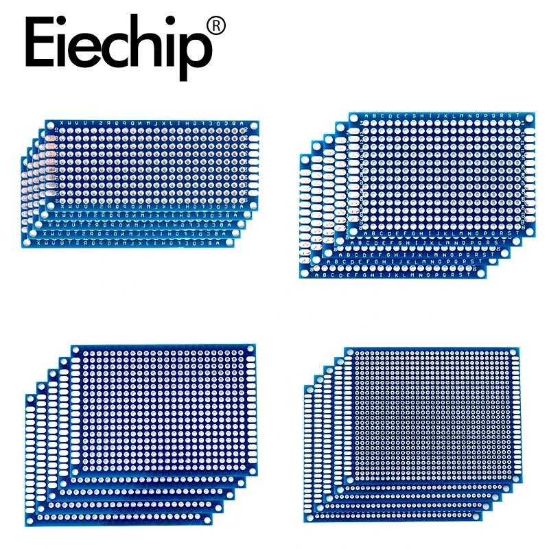 20PCS Double sided pcb board 5x7 4x6 3x7 2x8 Blue pcb prototype board Universal PCB Soldering Board For Arduino