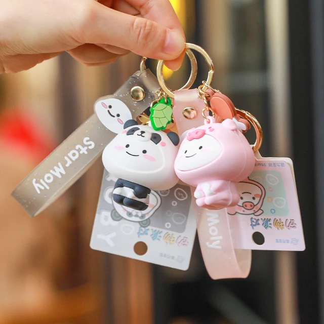  24 Pcs Mouse Keychains Cartoon Theme Party Favor Cute Mouse  Silicone Keychain Pendants Anti-Lost Key Protective Case with Metal Ring  Hook for Kids Birthday Party Supplies Baby Shower Charm Decoration 