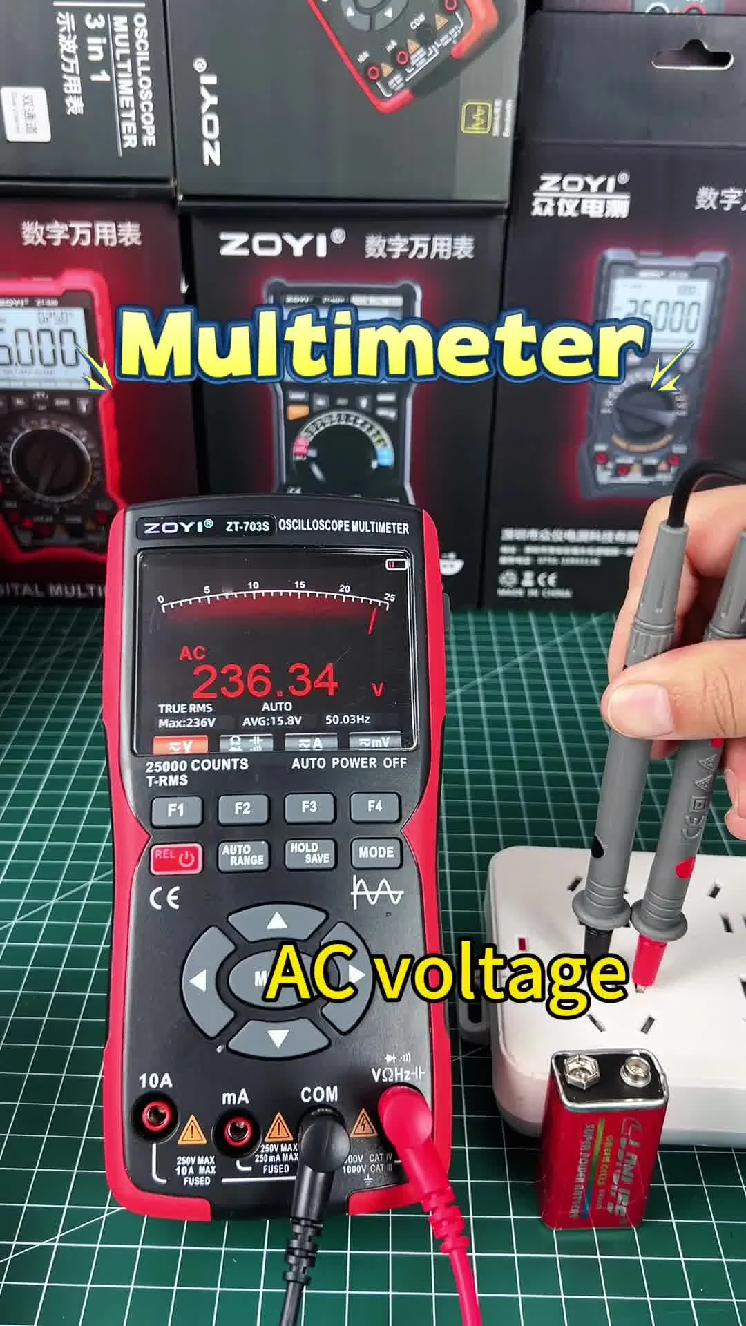 ZOYI ZT-703S 3 in 1 Oscilloscope Multimeter with 3.5 Inch IPS
