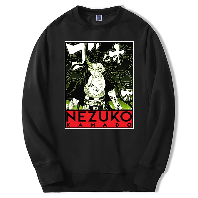 

Demon Slayer Japan Anime Mens Fleece Print Sweatshirt Hoodie Tanjirou Nezuko Clothes Unisex Kimetsu No Yaiba Harajuku Clothes