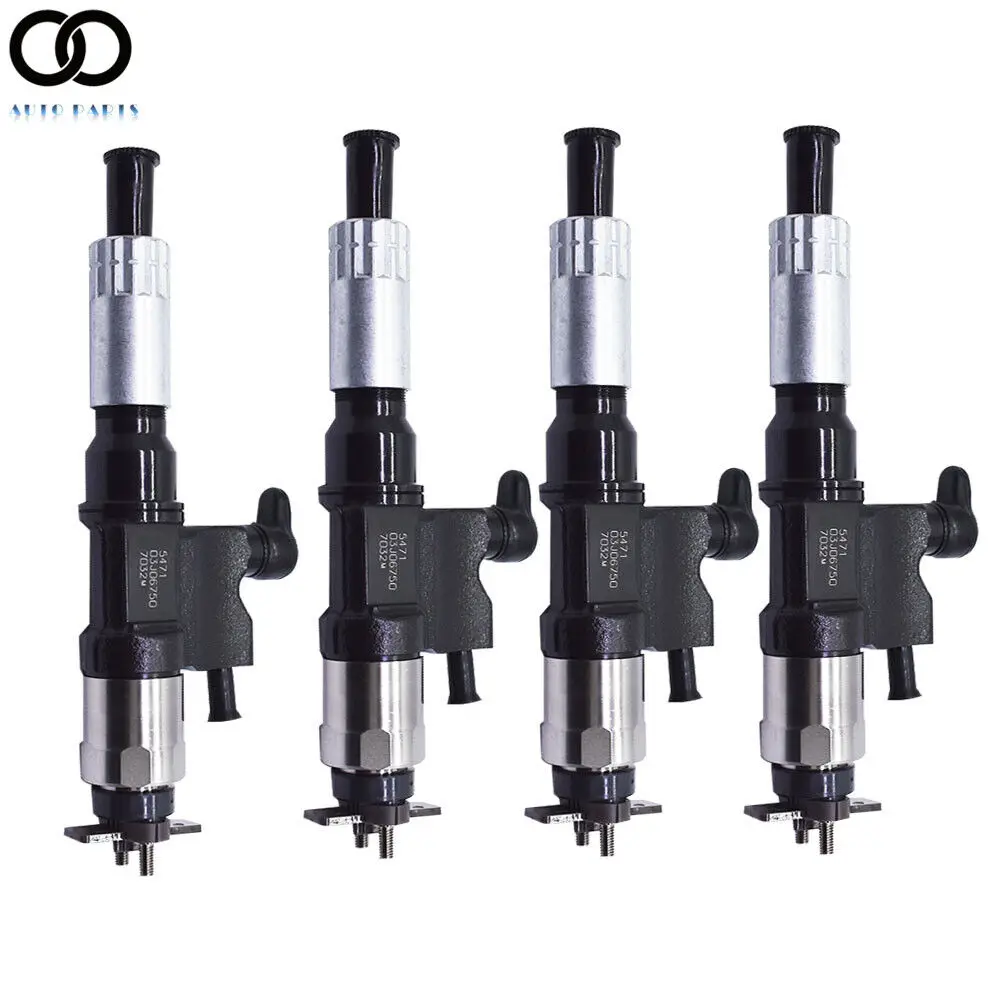 

4× For 2001-2007 Isuzu NPR NPR-HD 4HK1 5.2L Diesel Fuel Injector 095000-5471