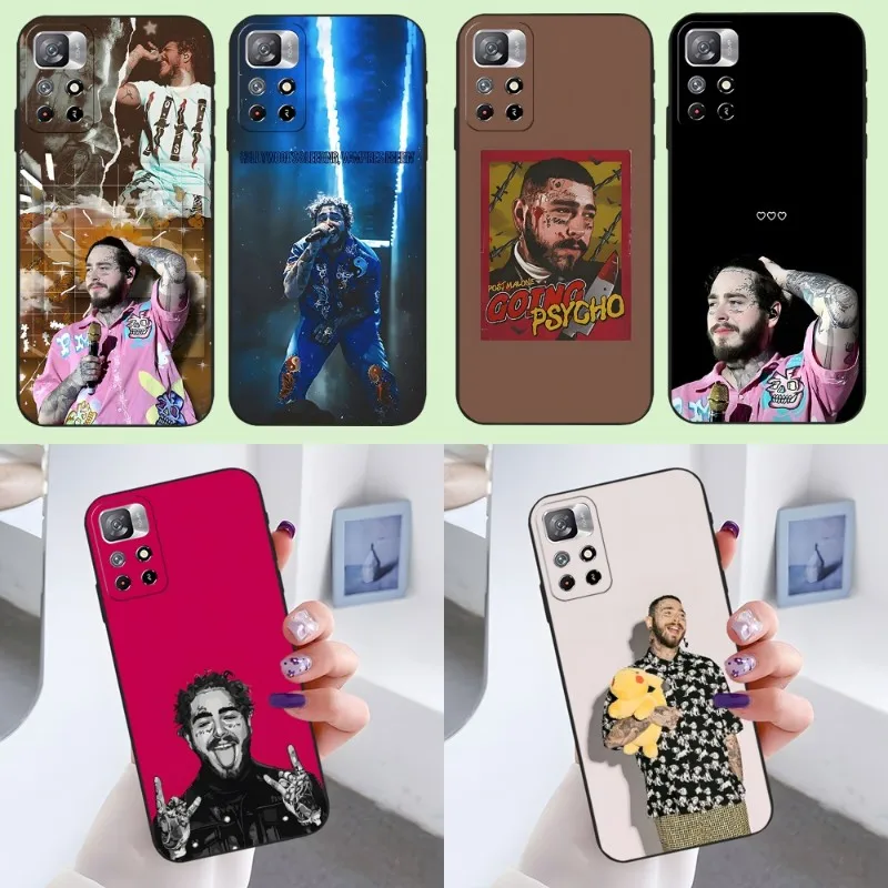 Custodia Per Telefono Post Malone Per Xiaomi 13 12 Ultra Redmi Note 10 11 C A S Lite Poco M4 M3 F4 Pro Plus Cover Morbida Nera