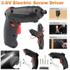 Cordless Electric parafusadeira Screwdriver Rechargeable Lithium Battery Mini Drill 3.6V Power Tools Set Household Maintenance 1