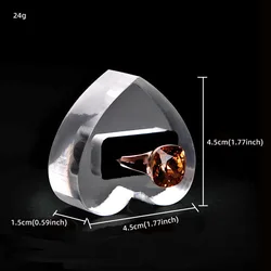 Premium Clear Acrylic Ring Display Stand - High - Quality Jewelry Storage and Organization Solution (Heart shape)