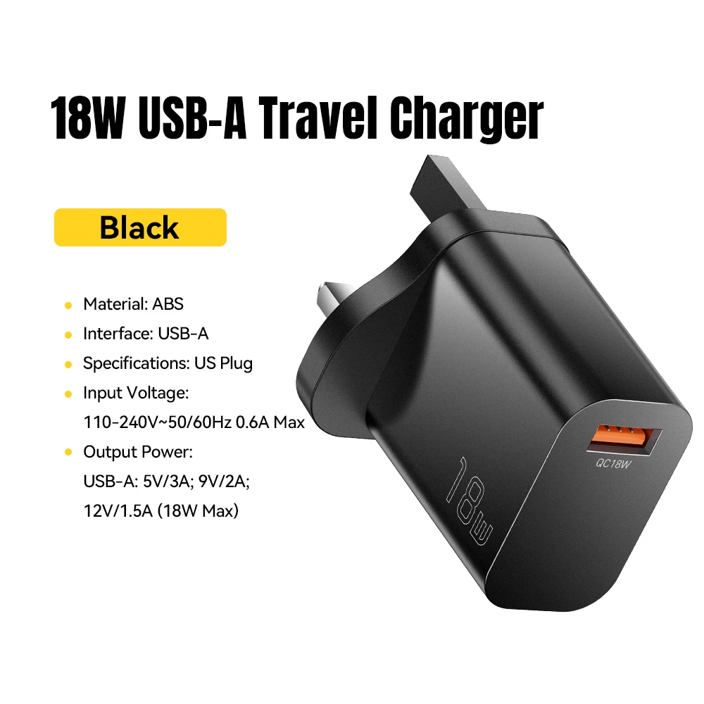 Compact Essager 18W Travel Charger with QC3.0 Technology