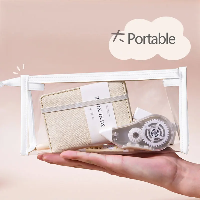 Kawaii Pencil Case Transparent PVC pen pouch organizer for girls Pencil boxes School supplies Cute korean stationery pencil cases
