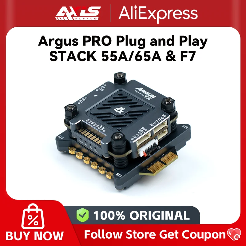 Axisflying Argus PRO F7 stack Plug STM32F722 FC 55A 65A ESC waterproof IP54 ICM 42688P support O3 air unit runcam link vista