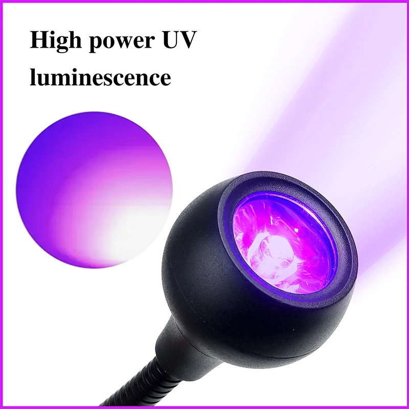 Description Picture 5 of item5W Nail Dryer Light UV Nail Lamp For Drying Gel Nail Polish Foot Switch Clip-On Flexible Desk Mini Portable USB For DIY Manicure