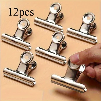 12pcs Heavy-Duty Stainless Steel Food Bag Sealing Clips - Air-Tight, Reusable Multipurpose Clips for Kitchen, Office, School 1