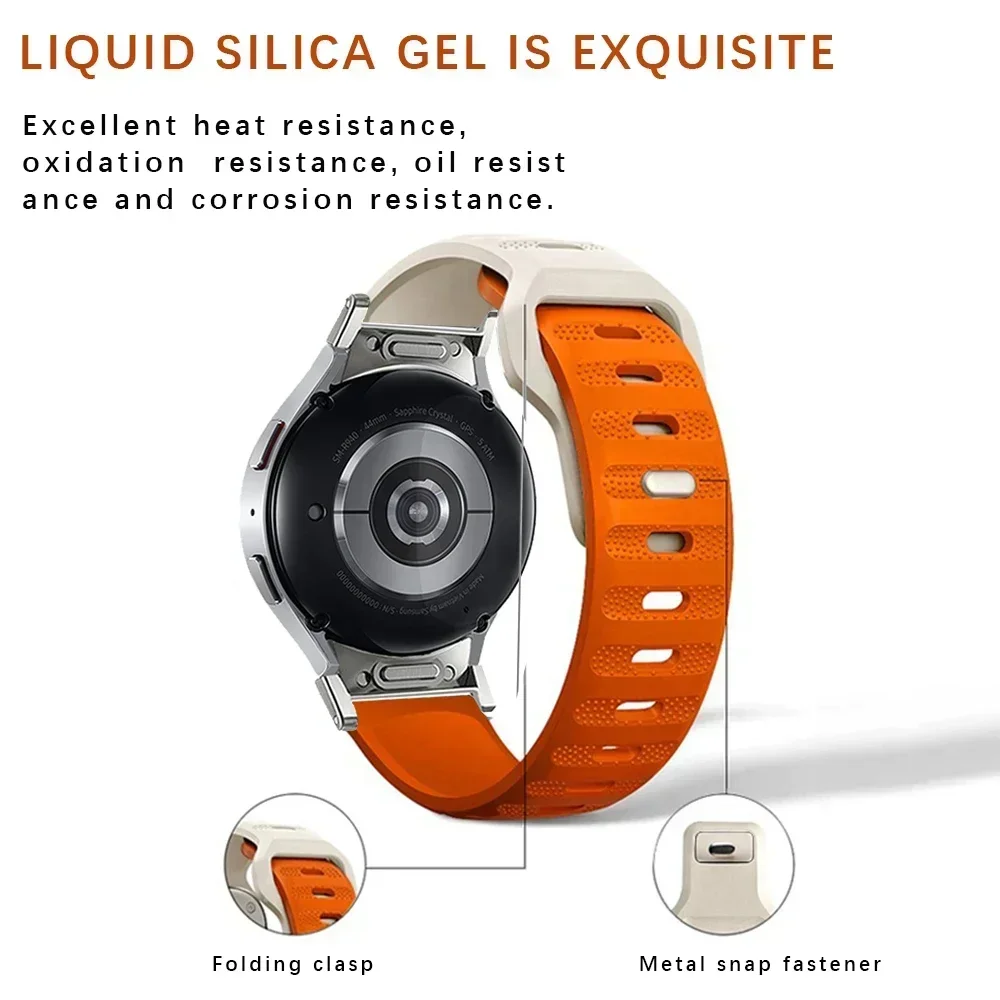 Silicone Sport Strap 20mm Watchband - Versatile Fit