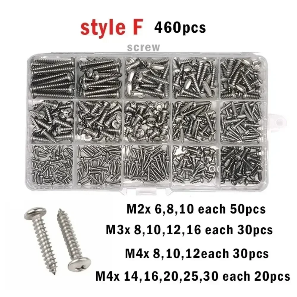 304 Stainless Steel Phillips Pan Head Self-Tapping Wood Screw Set