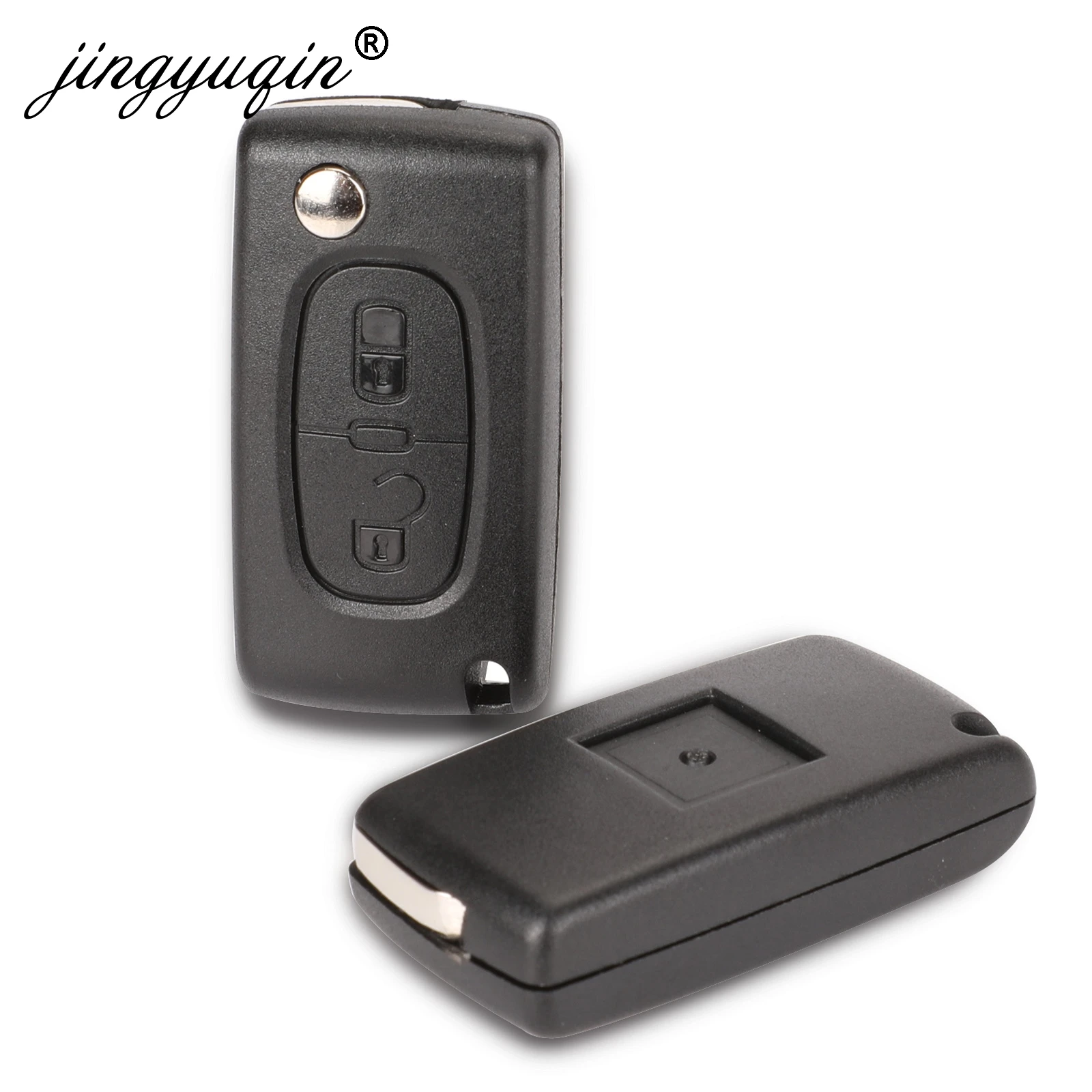 Key Case Car Key Shell Key Cover Folding Car Key Shell Fob Cover 2 Buttons Flip Folding Key Case Blank Shell for Peugeot 107 207 407 307 307S 308 407 607 807 VA2/HCA Ce0523 Ce0536