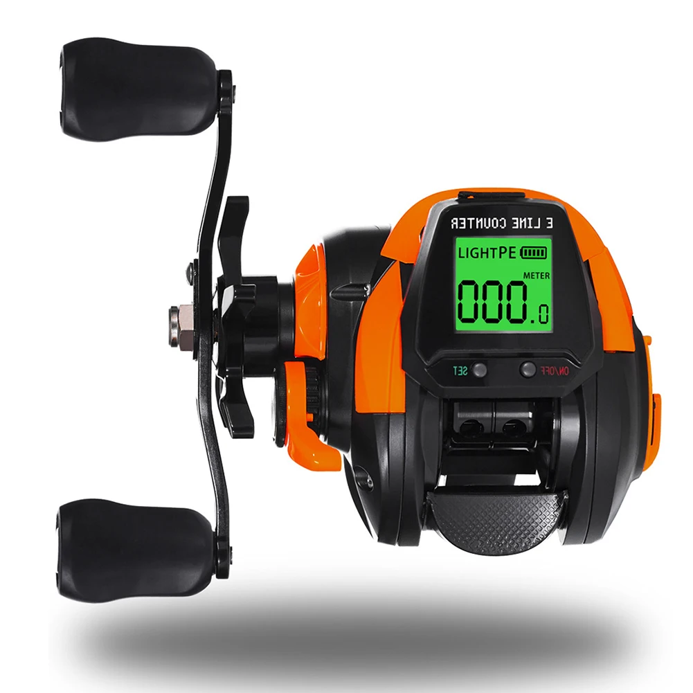 

Reel Fishing Reel Baitcasting Reel Bite Alarm Depth Position Line Counter Rechargeable Battery Reels 250g / 8.8oz 7.2:1