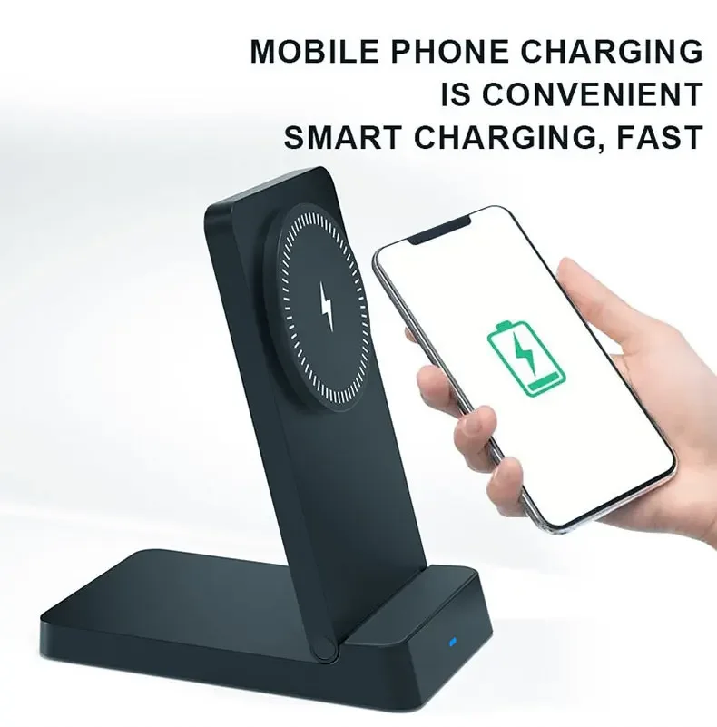 Foldable Magnetic Wireless Charger Stand Pad For Magsafe iPhone 17 16 15 14 13 12 Pro Max Samsung Phone Fast Charging Station