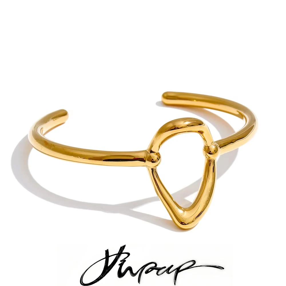 Yhpup Minimalist Stainless Steel Bracelet 65mm