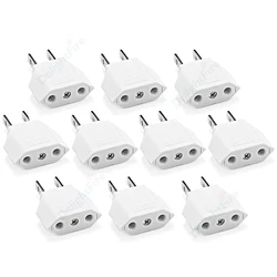 1/5/10pcs US To EU American Travel Adapter 2 pin 4.0mm European EU To US plug Power adapter Converter Electrical Socket Outlet