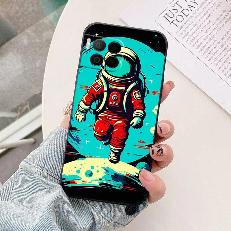 Astronaut Silicone Protective Back Cover - Colorful Design