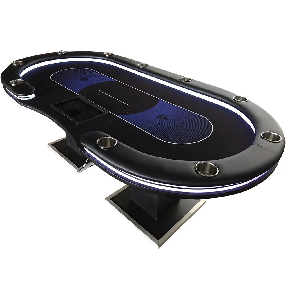 Professional 10 Seat Poker Table Casino Quality Poker Gambling 1pc