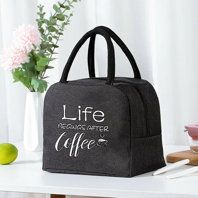 Insulated Lunch Bag  Zipper Cooler Tote Thermal Bag Lunch Box  Canvas Food Picnic Lunch Bags for Work Handbag Food Pattern 4Food010