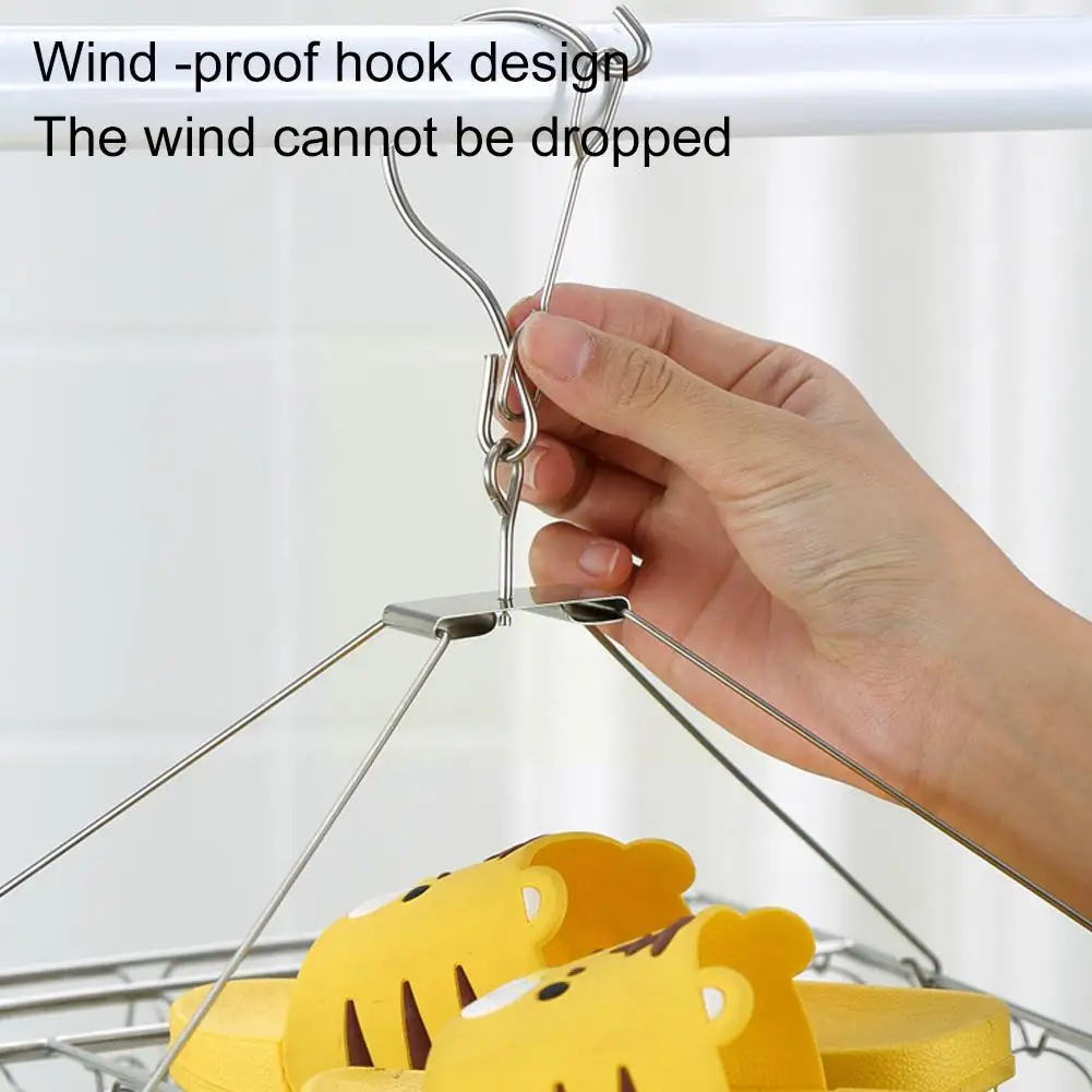 Steel Windproof Clothespin Laundry Hanger Clothesline Dryer Bra Towel Rack Clothes Airer Peg Hook Drying Sock P2i5 5