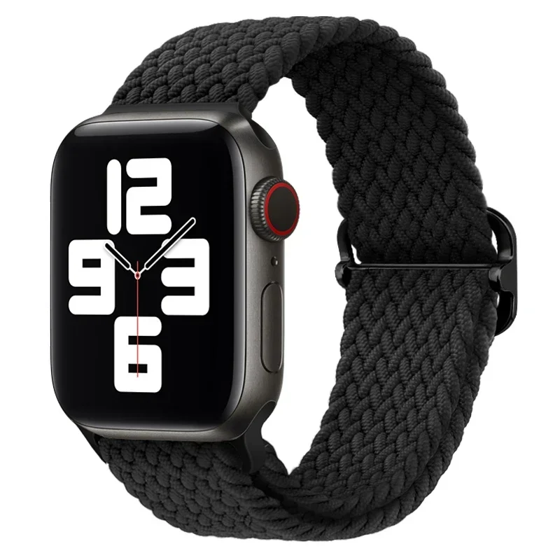 Adjustable Braided Nylon Elastic Watch Strap