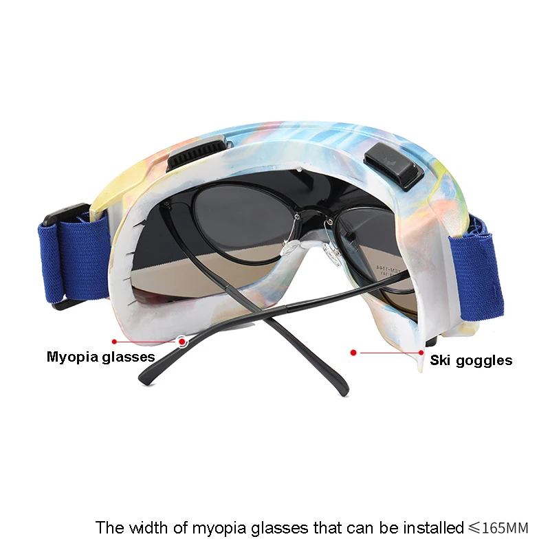 Anti-Fog Ski Goggles Motorcycle Goggles Winter Snowboard Skiing Glasses Outdoor Sport Windproof Ski Mask Off Road Goggles Helmet 5