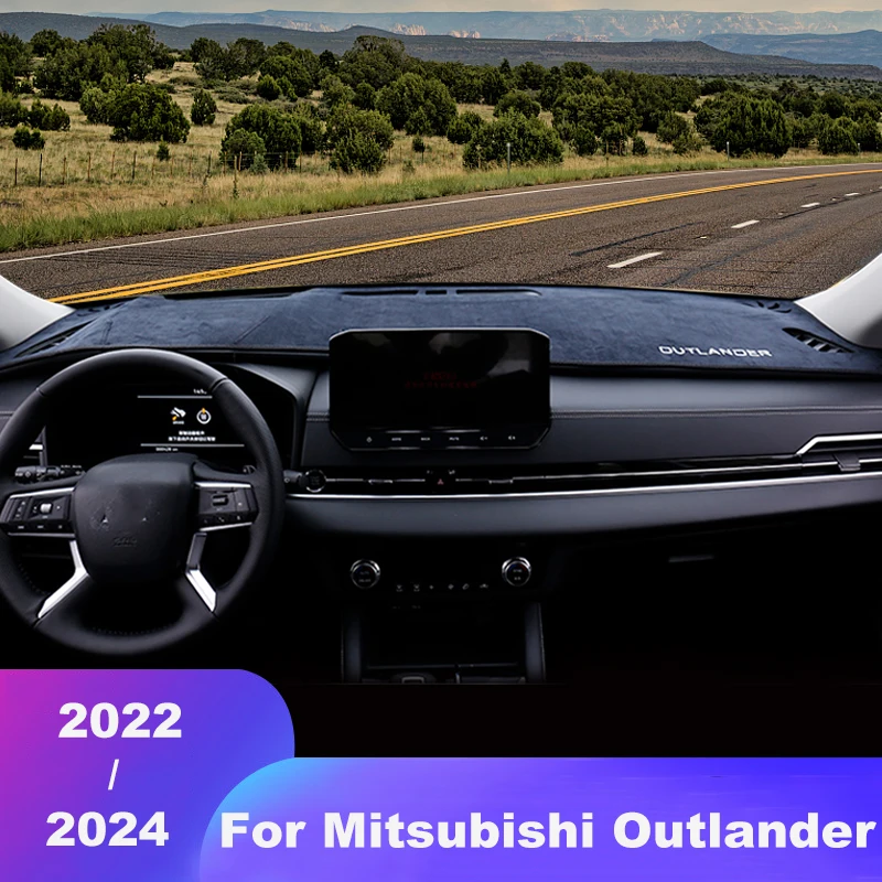 

Чехлы для приборной панели автомобиля Mitsubishi Outlander 4 GM GN PHEV 2022 2023 2024, защита от солнца, защита от УФ-лучей, нескользящий коврик