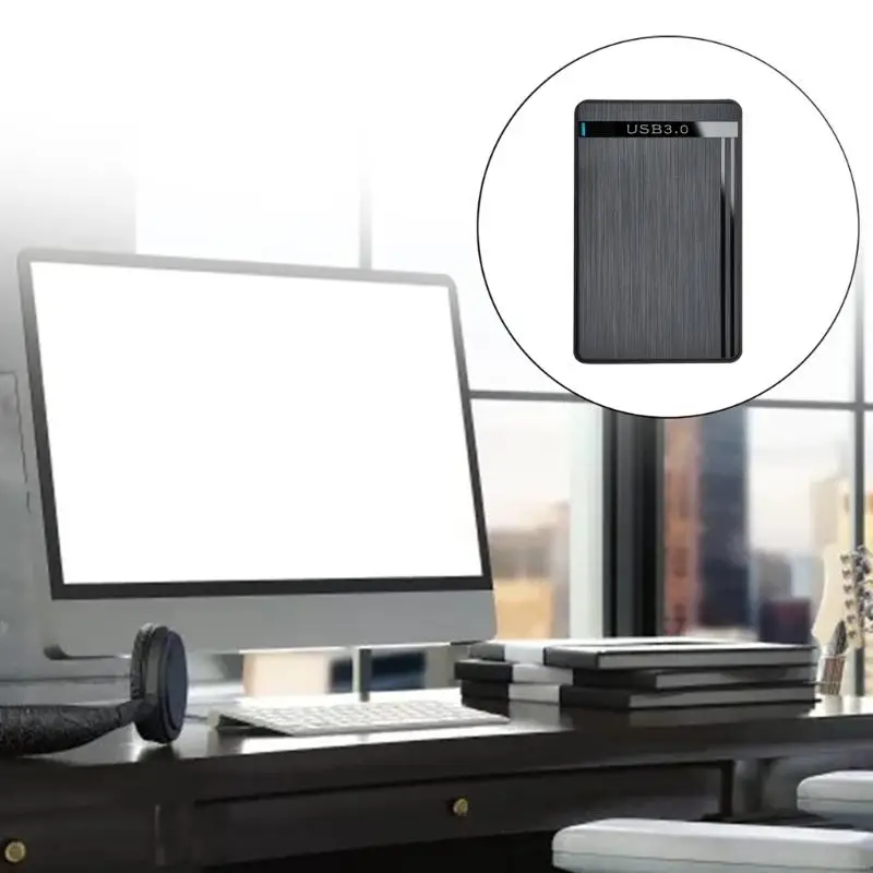 QXNE 2.5in USB3.0 HDD SSD Box Hard Disk Case- Enclosure 2.5'' HDD External Case- Tool Installation USB Cable