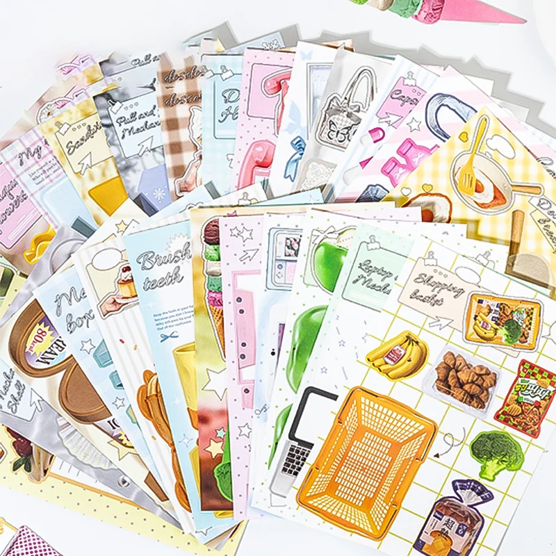 Mr.Paper 20 Sheets Life Handbook Mechanism Material Book DIY Journal Scrapbook Collage Decorative Craft Supplies - 2
