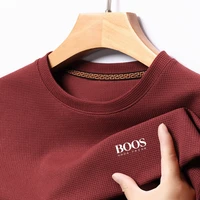 T-shirt à manches courtes pour hommes, décontracté et à la mode, haut confortable à col rond, nouvelle collection été 6