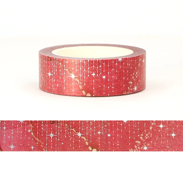 Foil Washi Tape - Red/Stars - out of stock