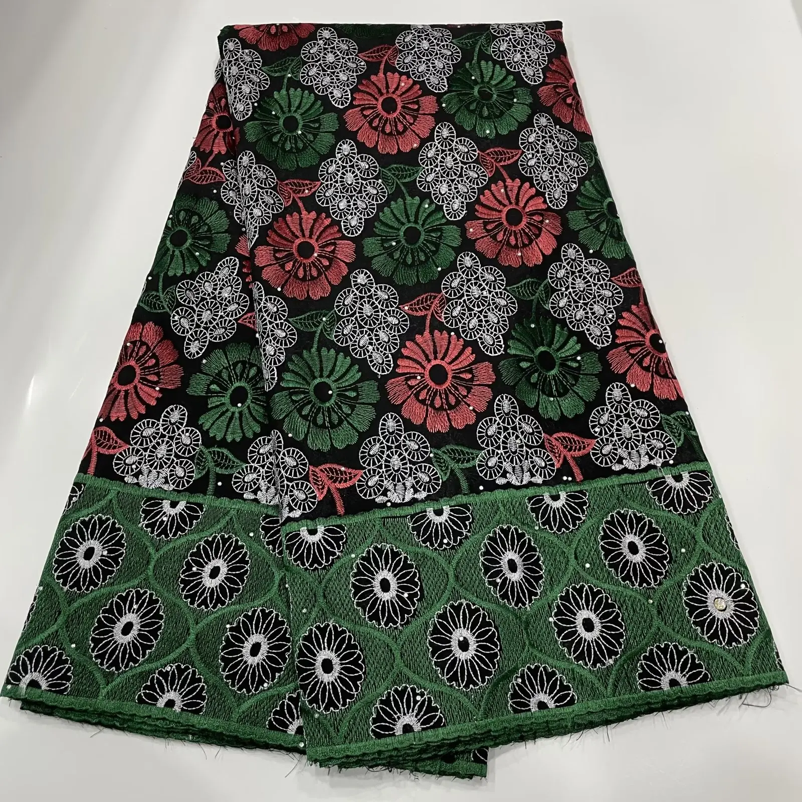 

African Lace Fabric 2023 Nigerian Lace Fabric Swiss Cotton French Laces Fabrics With Stones For Party Sewin