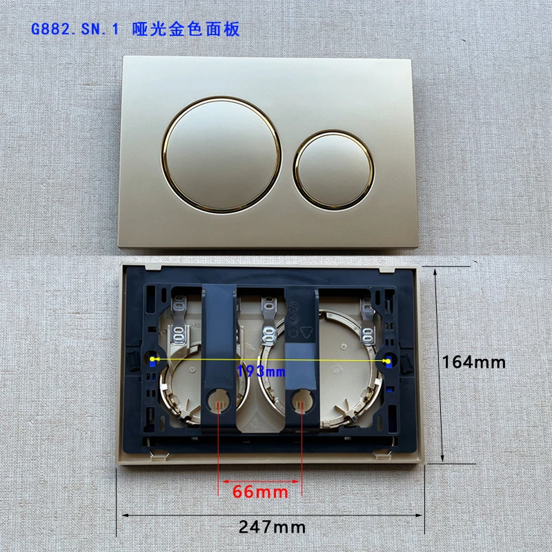Toilet Water Tank Dual Press Switch Wall Mounted Toilet Accessories Button Button Water Tank Panel