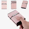 Luxury Bling Cigarette Box Holder for Woman Men Leather Cigarette Case Smoking Accessories Button Design 5