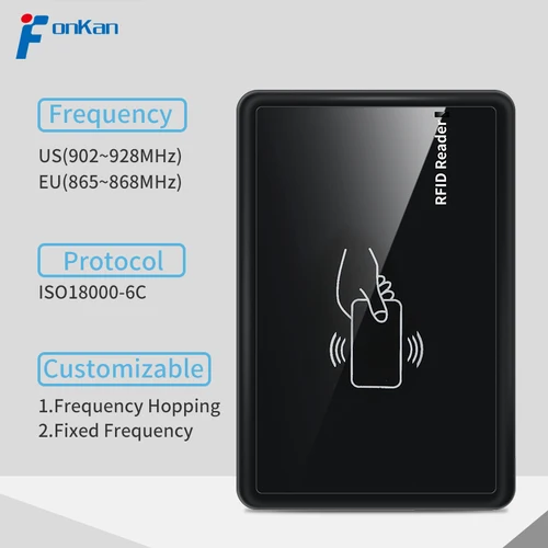 UHF RFID ISO18000-63 EPC C1GEN2 리더 및 라이터 카드 인코딩, 미니 USB 인터페이스 포함, 860-960Mhz 3