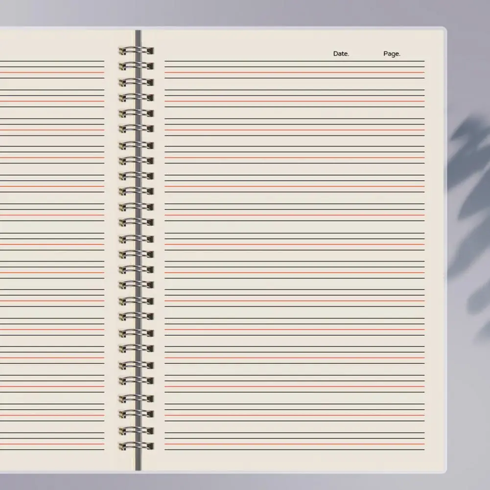 A5/B5 English Notebook Twin wire Binding 80 Sheets Eye Beige Paper English Writing Exercise Book Office School Supply