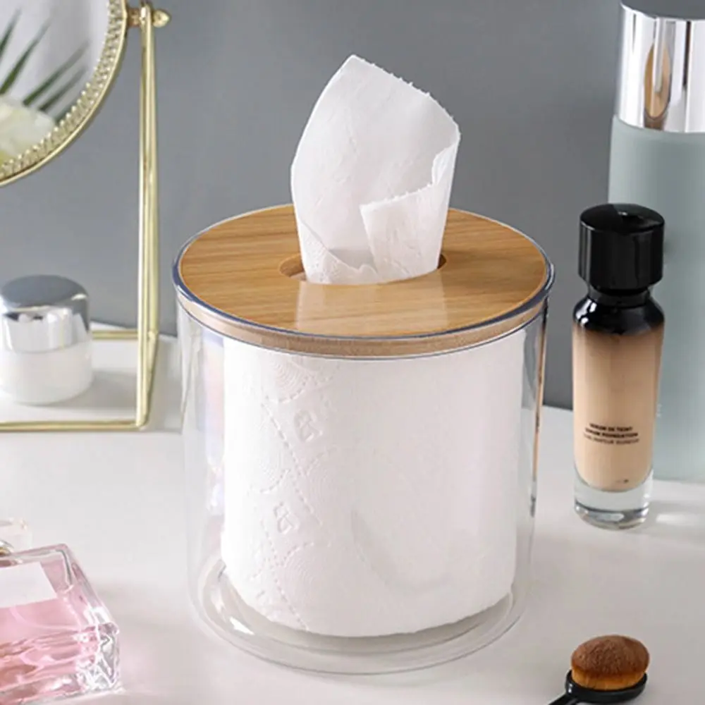 Waterproof Toilet Paper Holder Round Plastic Paper Container Wall Mounted Shelf Bathroom toilet paper rack toilet paper holder toilet roll holder