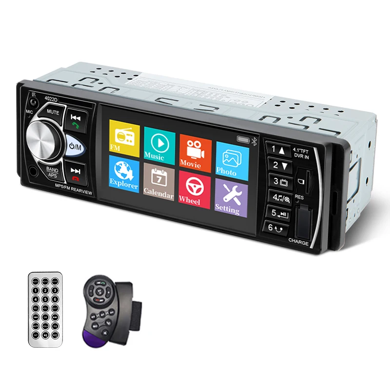 Hippcron Car Radio 1 Din Autoradio 4022D Bluetooth 4.1