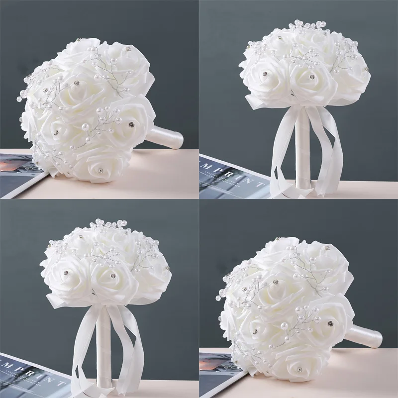 A bouquet of roses a warm bouquet for the bride and groom suitable for wedding engagement home decoration wedding bouquets,artificial rose flowers,wedding flower decoration