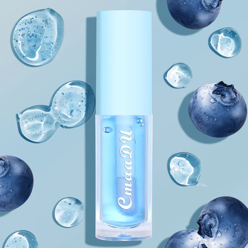 Fruit Color Changing Lip Gloss Strawberry Cherry Lip Balm Natural Lasting Moisturizing Reduce Lines Jelly Plump Lips Care