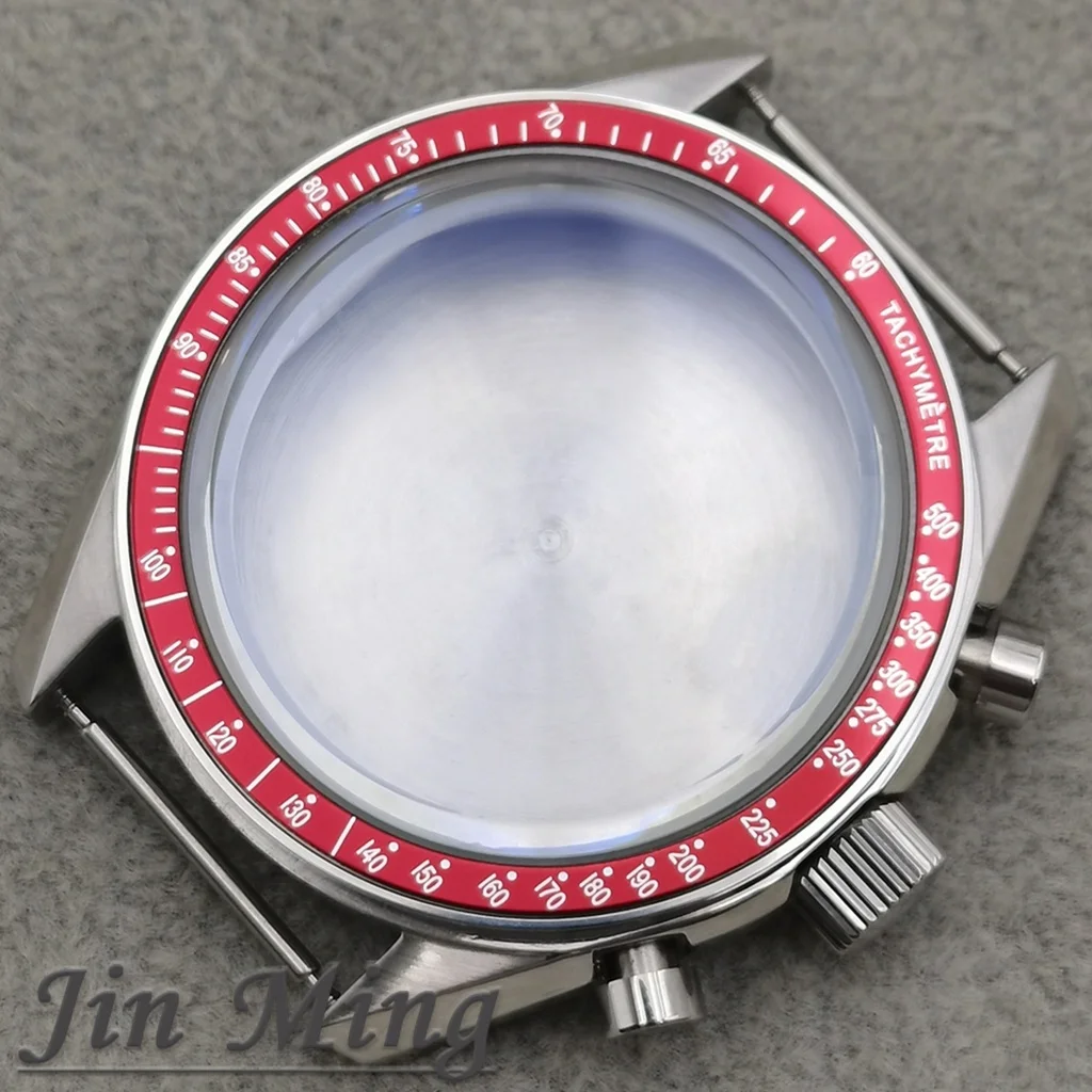 Premium Moonswatch Metal Chronograph Case with Sealed Back, 39.7mm Bezel