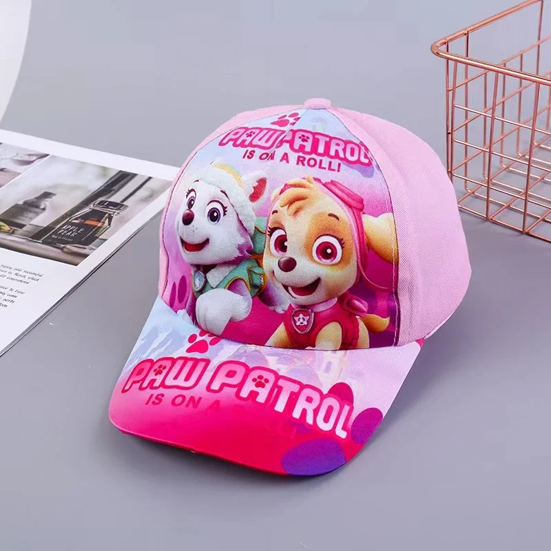 Paw Patrol-애니메이션 피규어 에베레스트 스카이 야구 소녀 소년 힙합, 조절 가능한 코튼 야구 모자