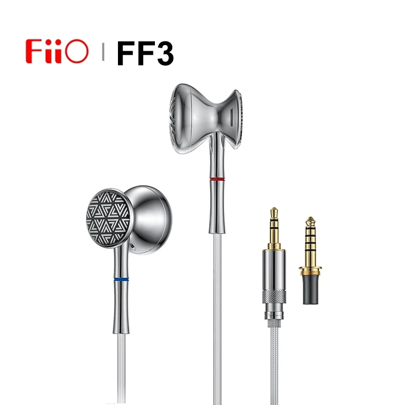 

Оригинальные проводные наушники FiiO FF3 с плоской головкой, динамические Hi-Fi наушники с суперзвуком и басами, со сменным штекером 4,4 мм/мм