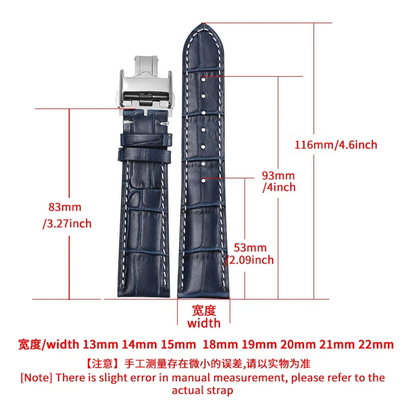 Premium Anti-Stain Easy-Clean Calfskin Leather Watch Strap