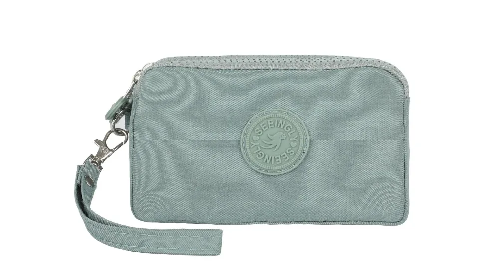 Neue Nylon-Langbörse Wasserdichte Reißverschluss-Geldbörse Dreischichtige Kopfhörertasche für Damen und Mädchen – Detail 4